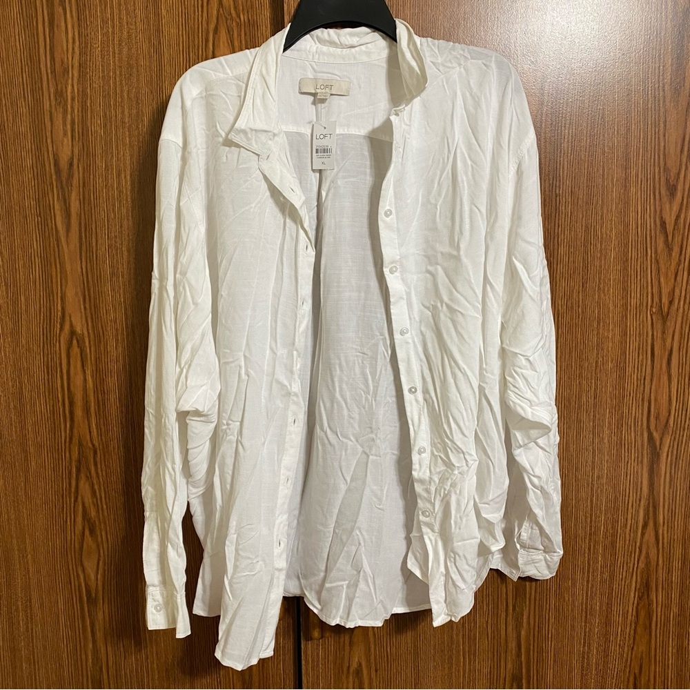 LOFT Button Down Dolman Sleeve